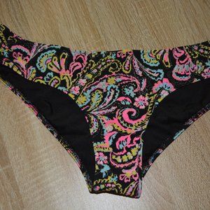 Black and Neon Cheeky Bikini Bottoms